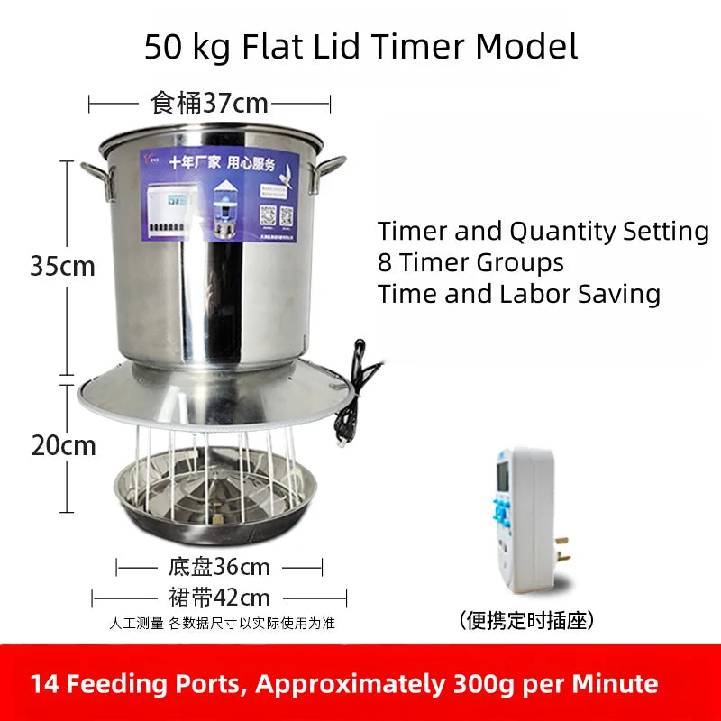 Comedero Automático para Pollos con WiFi y Energía Solar