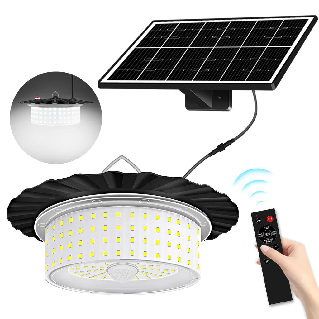 Lámpara Solar 244 LED con Sensor para Gallinero