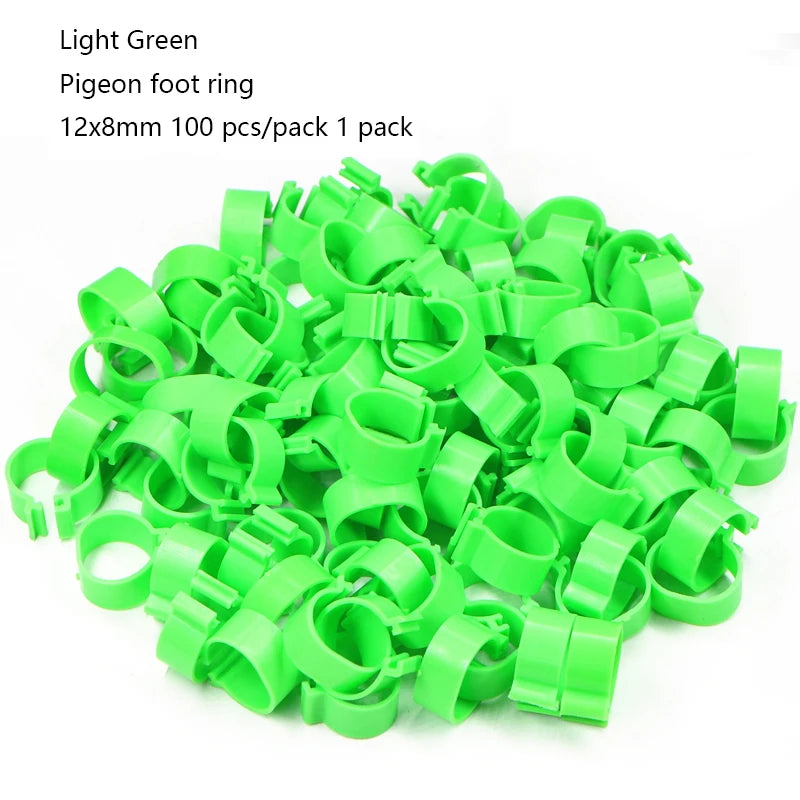 Anillos para patas de pollo, cierre de etiqueta de plástico ajustable para patas de aves de corral, Clip de trinquete Digital, herramienta de alimentación para granja de patos, palomas y gansos, 25/100