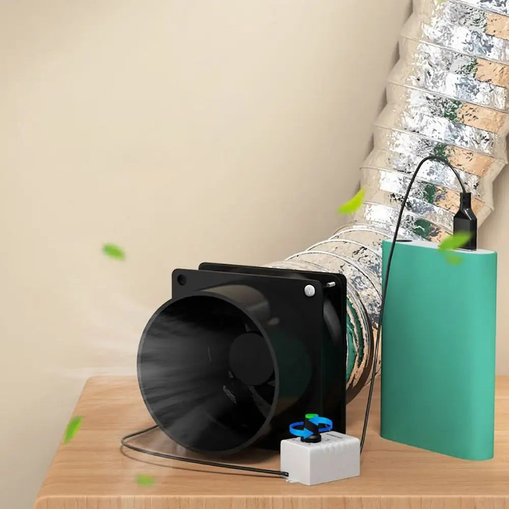 1Pcs Adjustable Speed USB Exhaust Fan Duct Air Ventilation with Pipe Air Blower Simple Mini Fume Absorber