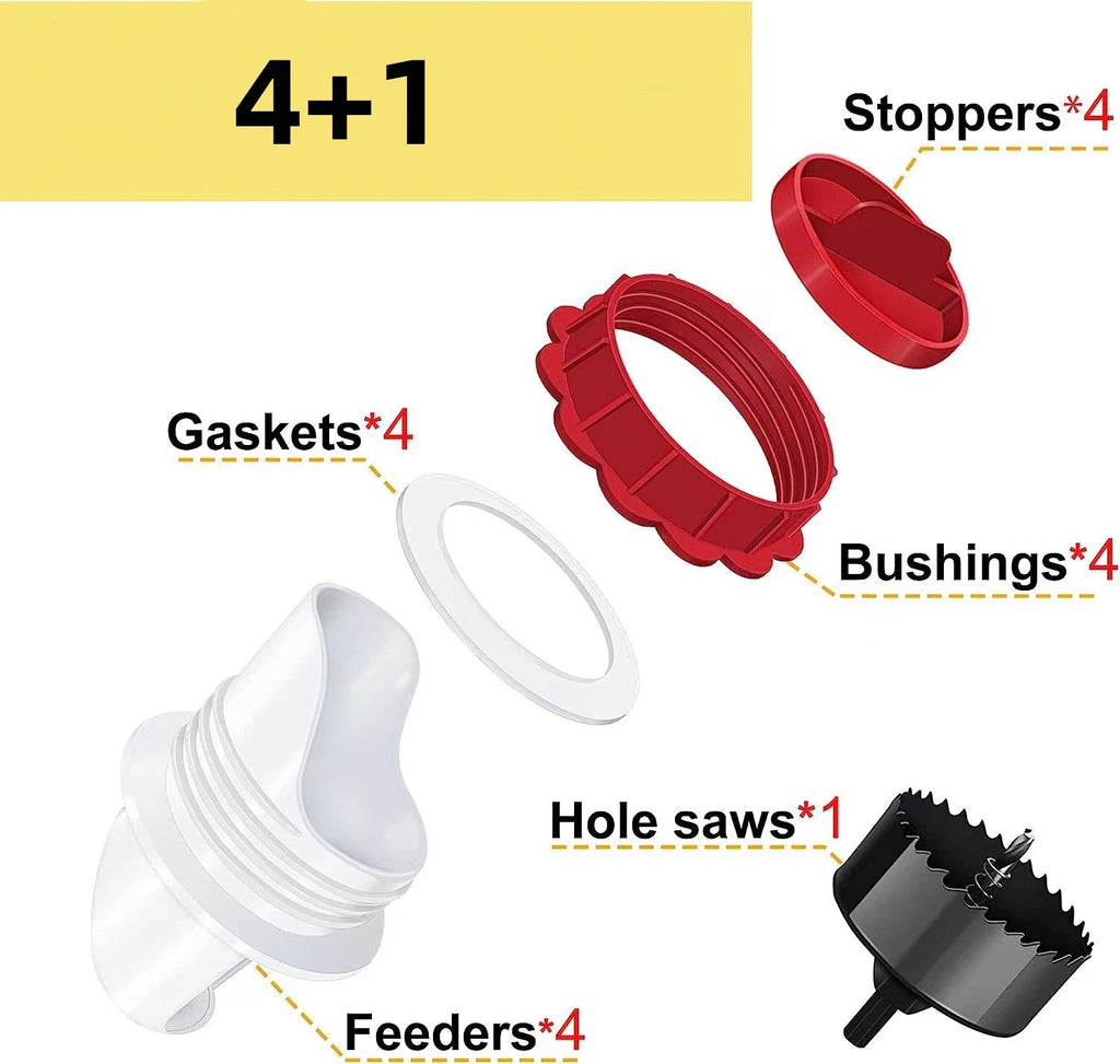 Poultry Pro Feeder Rainproof Chicken Feeder DIY Automatic Poultry Feed Bucket Self Gravity Feeding Of Chicken And Duck