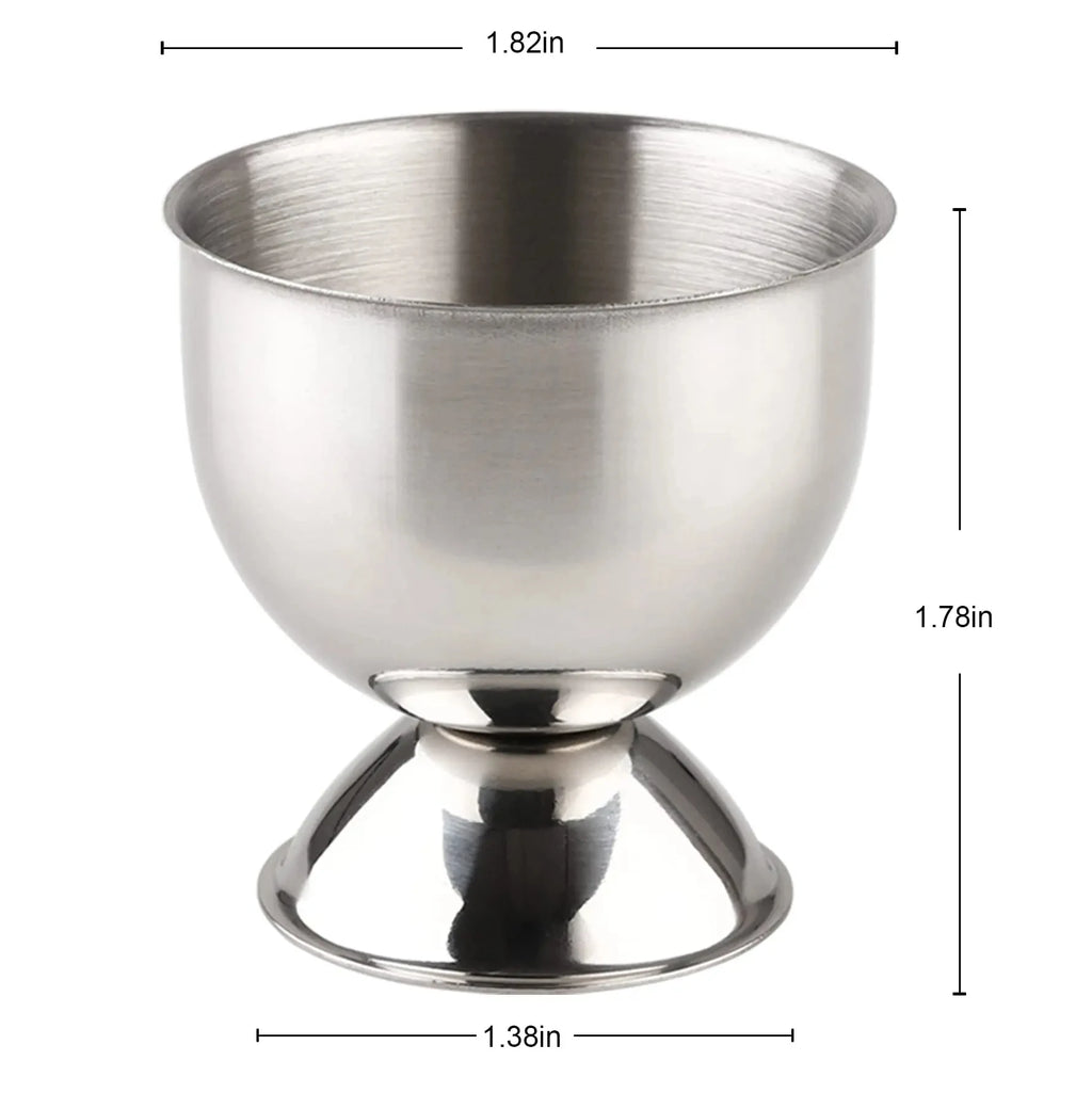 Egg Cups Set Stainless Steel Hard Soft Boiled Egg Tray Holder for Breakfast Brunch Kitchenware Christmas Gift Set Kitchen Tools