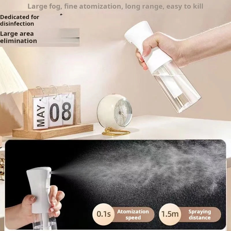 200ml Refillable Continuous Mist Spray Bottle High Pressure Ultra-Fine Mist Portable Disinfectant Sprayer for Hair Styling Clean