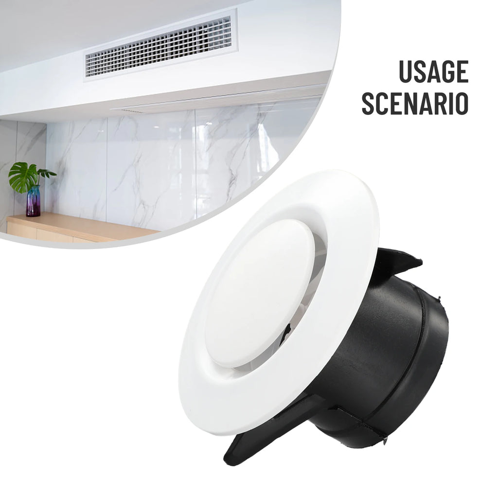 1pc ABS Tuyere Ceiling Air Supply Mountable HOT AIR Vent Grille Cover Easy Diffuser Adjustable Air Volume Exhaust Hood
