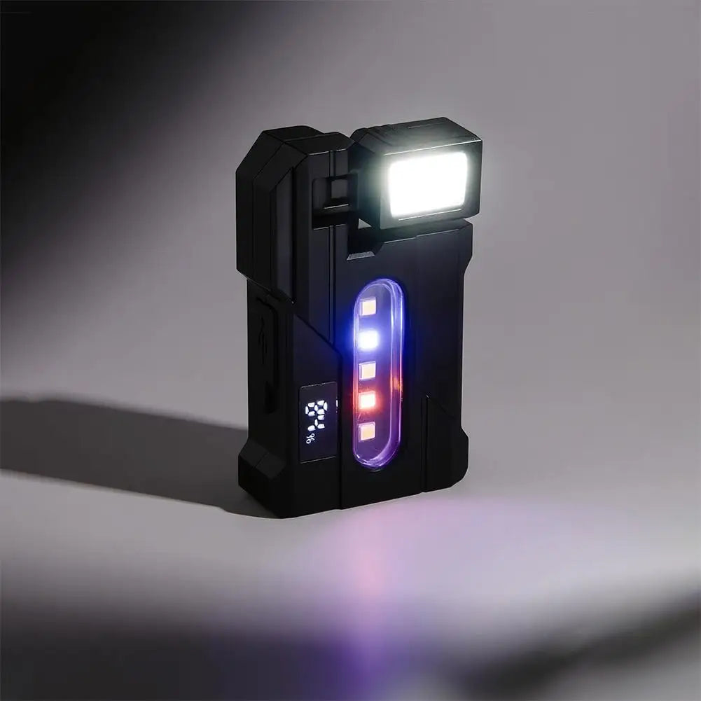 Portable Flashlight Ajustable-angle Magnetic Rechargeable Multifunctional Flashlights Outdoor Red and Blue Warning Work Lights