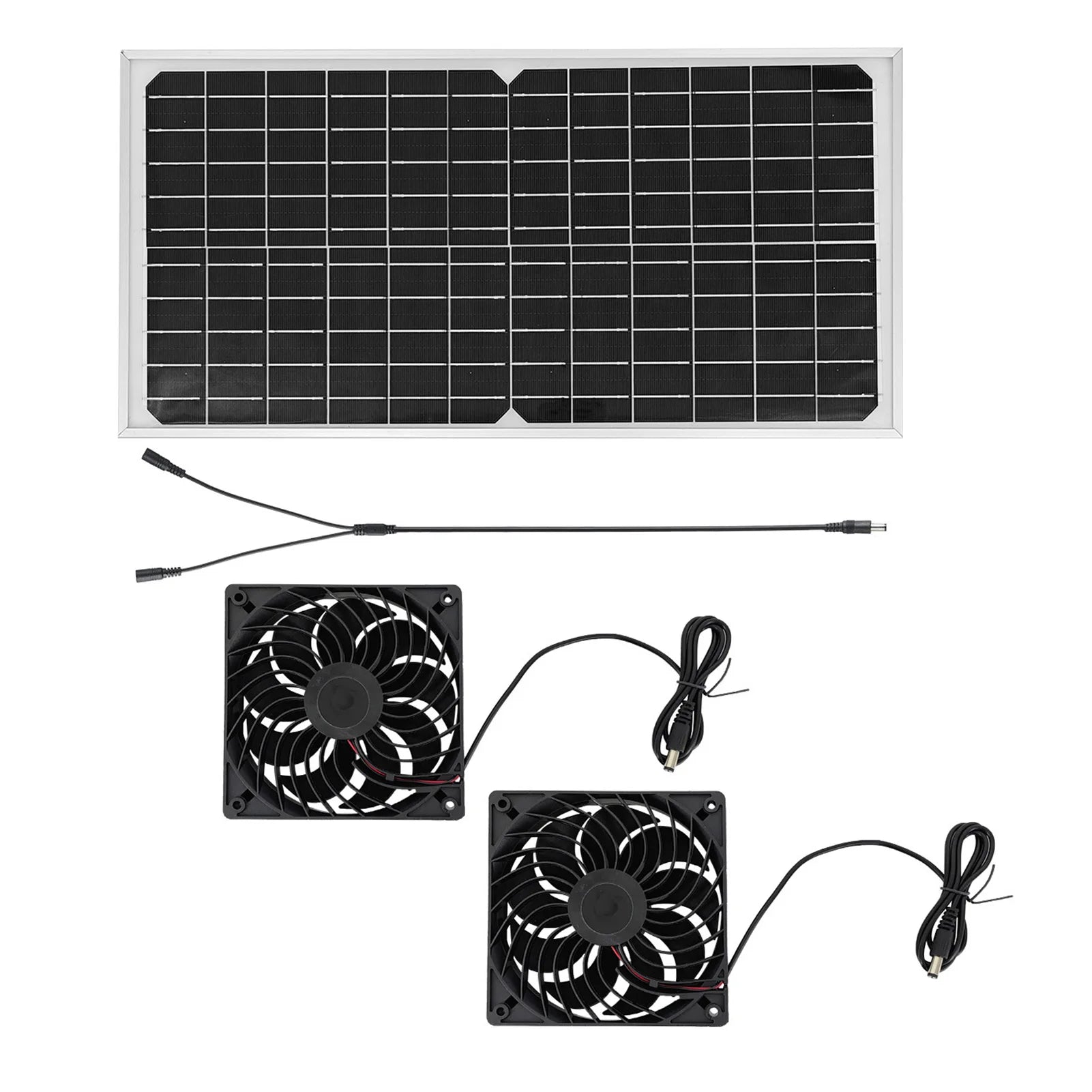 Ventilador Solar 16W Doble para Gallinero e Invernadero