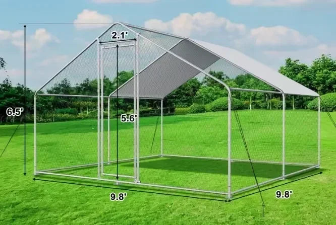 Gallinero Grande de Metal con Techo