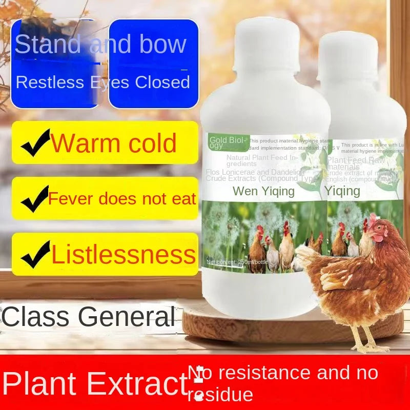 Tratamiento Líquido 250ml para Peste y Resfriado en Gallinas