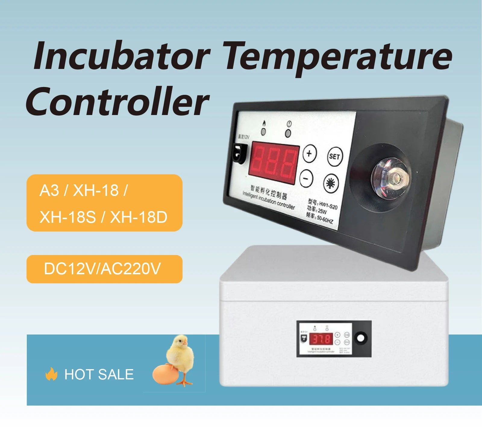 Controlador Digital de Temperatura y Humedad para Incubadora