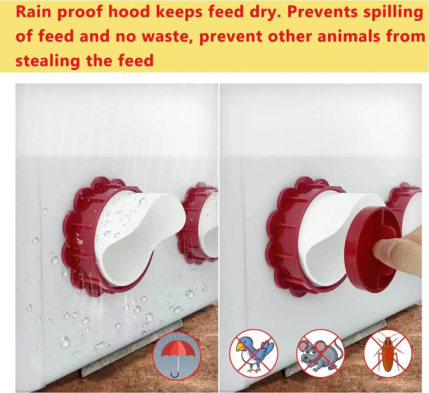 Poultry Pro Feeder Rainproof Chicken Feeder DIY Automatic Poultry Feed Bucket Self Gravity Feeding Of Chicken And Duck