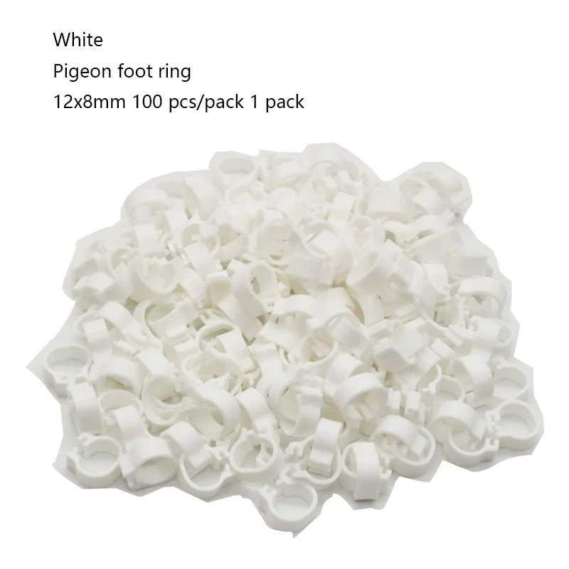 Anillos para patas de pollo, cierre de etiqueta de plástico ajustable para patas de aves de corral, Clip de trinquete Digital, herramienta de alimentación para granja de patos, palomas y gansos, 25/100