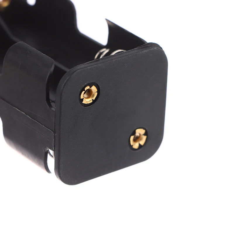 AA Battery Holder 6V For 4 X Batteries Black Plastic Storage Box Case Dual Layers With Wire Lead