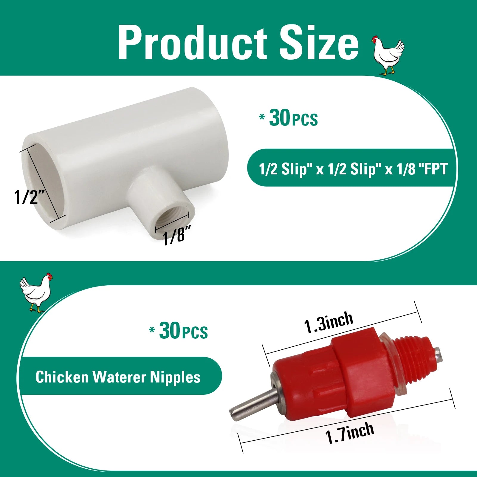 Kit Bebederos Automáticos con Niples PVC para Gallinas