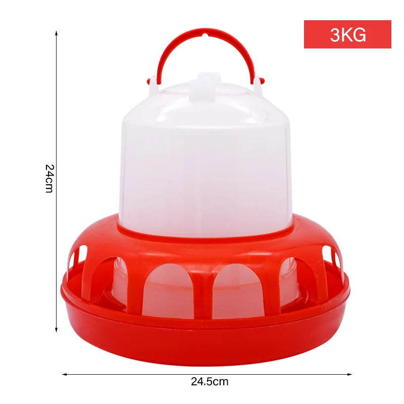 1Kg/3Kg Poultry Automatic Drinking Bucket Quail Pigeon Feeder Chicken Feeding Water Poultry Animal Feeding Tool Supply