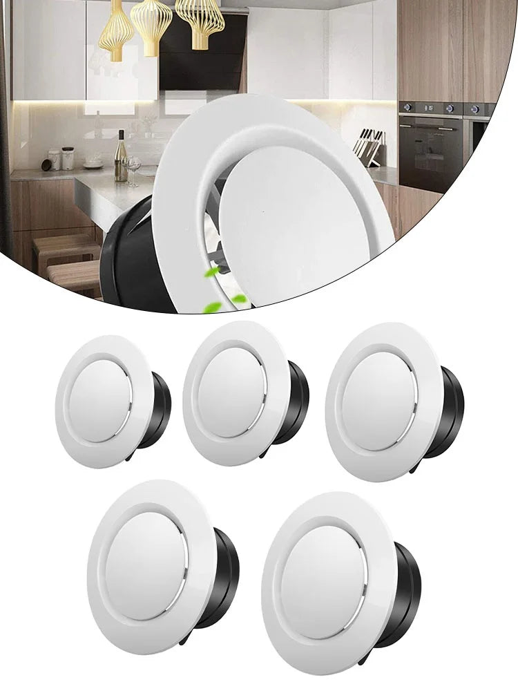 1pc ABS Tuyere Ceiling Air Supply Mountable HOT AIR Vent Grille Cover Easy Diffuser Adjustable Air Volume Exhaust Hood